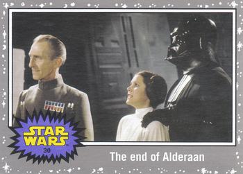 2015 Topps Star Wars Journey to the Force Awakens - Death Star Silver Starfield #30 The end of Alderaan Front