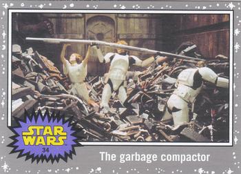 2015 Topps Star Wars Journey to the Force Awakens - Death Star Silver Starfield #34 The garbage compactor Front