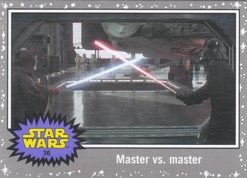 2015 Topps Star Wars Journey to the Force Awakens - Death Star Silver Starfield #36 Master vs. Master Front