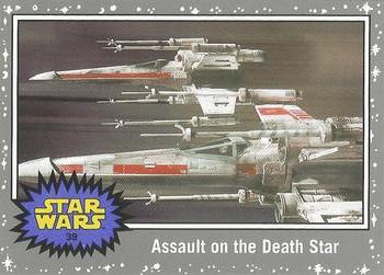 2015 Topps Star Wars Journey to the Force Awakens - Death Star Silver Starfield #39 Assault on the Death Star Front