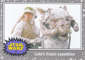 2015 Topps Star Wars Journey to the Force Awakens - Death Star Silver Starfield #41 Luke's frozen expedition Front