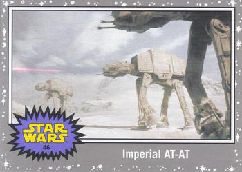 2015 Topps Star Wars Journey to the Force Awakens - Death Star Silver Starfield #46 Imperial AT-AT Front