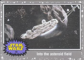 2015 Topps Star Wars Journey to the Force Awakens - Death Star Silver Starfield #48 Into the asteroid field Front