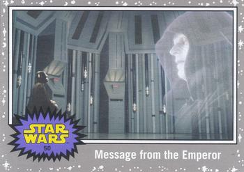 2015 Topps Star Wars Journey to the Force Awakens - Death Star Silver Starfield #50 Message from the Emperor Front