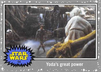 2015 Topps Star Wars Journey to the Force Awakens - Death Star Silver Starfield #54 Yoda's great power Front