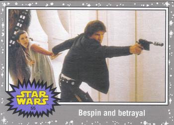 2015 Topps Star Wars Journey to the Force Awakens - Death Star Silver Starfield #55 Bespin and betrayal Front