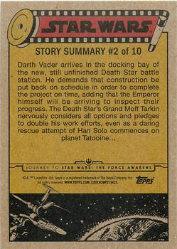 2015 Topps Star Wars Journey to the Force Awakens - Death Star Silver Starfield #62 Back on Tatooine Back