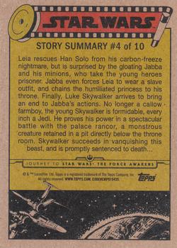 2015 Topps Star Wars Journey to the Force Awakens - Death Star Silver Starfield #64 Jedi unveiled Back