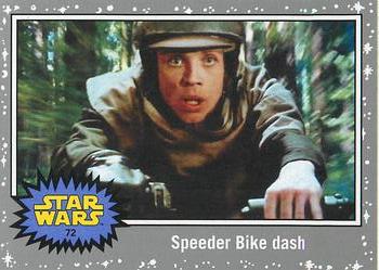 2015 Topps Star Wars Journey to the Force Awakens - Death Star Silver Starfield #72 Speeder Bike dash Front