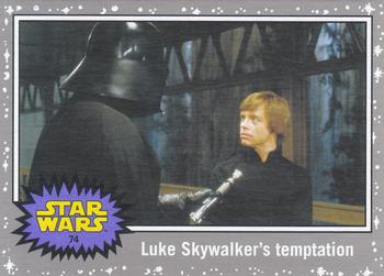 2015 Topps Star Wars Journey to the Force Awakens - Death Star Silver Starfield #74 Luke Skywalker's temptation Front