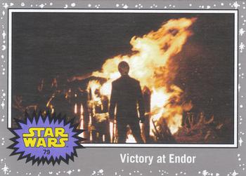 2015 Topps Star Wars Journey to the Force Awakens - Death Star Silver Starfield #79 Victory at Endor Front