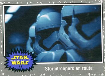 2015 Topps Star Wars Journey to the Force Awakens - Death Star Silver Starfield #83 Stormtroopers en route Front