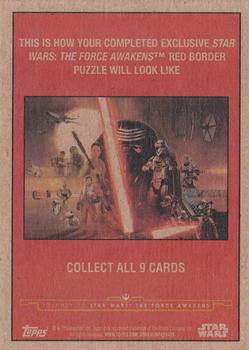 2015 Topps Star Wars Journey to the Force Awakens - Death Star Silver Starfield #90 Poe pilots the X-wing Back