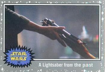 2015 Topps Star Wars Journey to the Force Awakens - Death Star Silver Starfield #92 A Lightsaber from the past Front