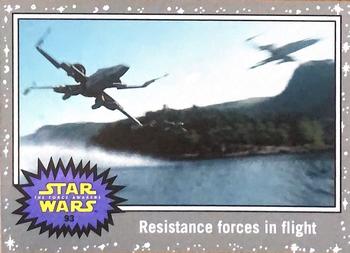 2015 Topps Star Wars Journey to the Force Awakens - Death Star Silver Starfield #93 Resistance forces in flight Front