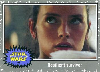 2015 Topps Star Wars Journey to the Force Awakens - Death Star Silver Starfield #98 Resilient survivor Front