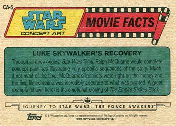 2015 Topps Star Wars Journey to the Force Awakens - Concept Art #CA-5 Luke Skywalker's Recovery Back