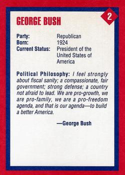 1992 Tuff Stuff Presidential Prospects #2 George Bush Back
