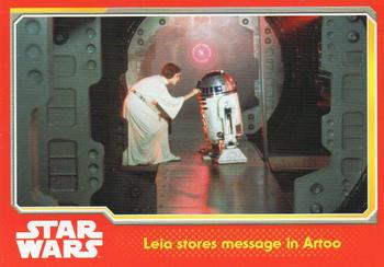 2015 Topps Star Wars Journey to the Force Awakens (UK version) #3 Leia stores message in Artoo Front