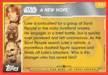 2015 Topps Star Wars Journey to the Force Awakens (UK version) #11 Sand People attack Luke Back