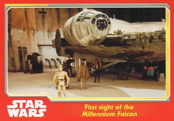 2015 Topps Star Wars Journey to the Force Awakens (UK version) #16 First sight of the Millennium Falcon Front