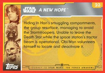 2015 Topps Star Wars Journey to the Force Awakens (UK version) #23 Hiding from the Empire Back