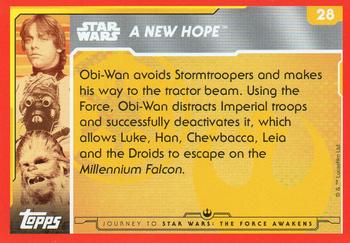 2015 Topps Star Wars Journey to the Force Awakens (UK version) #28 Deactivating the tractor beam Back