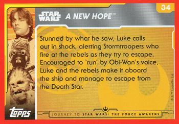 2015 Topps Star Wars Journey to the Force Awakens (UK version) #34 Under fire from Stormtroopers Back