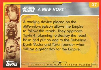 2015 Topps Star Wars Journey to the Force Awakens (UK version) #37 The Death Star approaches Yavin 4 Back
