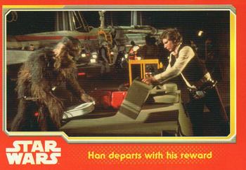 2015 Topps Star Wars Journey to the Force Awakens (UK version) #38 Han departs with his reward Front