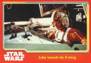 2015 Topps Star Wars Journey to the Force Awakens (UK version) #39 Luke boards his X-Wing Front
