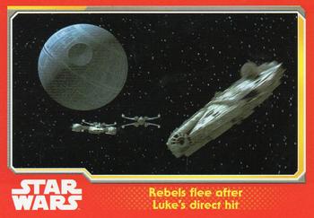 2015 Topps Star Wars Journey to the Force Awakens (UK version) #46 Rebels flee after Luke's direct hit Front