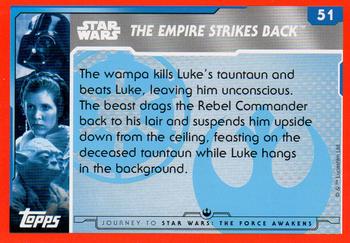 2015 Topps Star Wars Journey to the Force Awakens (UK version) #51 A ferocious wampa Back