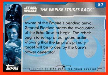 2015 Topps Star Wars Journey to the Force Awakens (UK version) #57 The Rebels prepare for battle Back