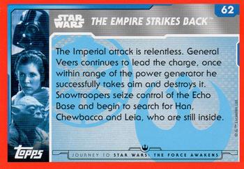 2015 Topps Star Wars Journey to the Force Awakens (UK version) #62 Rebel base under attack Back