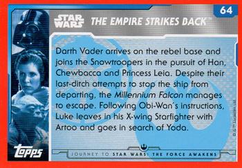2015 Topps Star Wars Journey to the Force Awakens (UK version) #64 Snowtroopers take aim at the Millennium Falcon Back