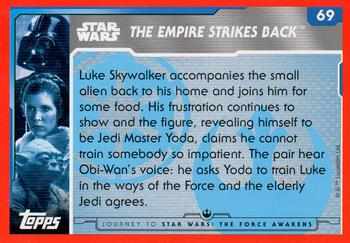 2015 Topps Star Wars Journey to the Force Awakens (UK version) #69 Yoda agrees to train Luke Back