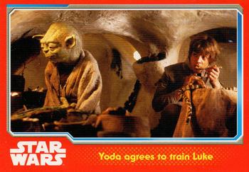 2015 Topps Star Wars Journey to the Force Awakens (UK version) #69 Yoda agrees to train Luke Front
