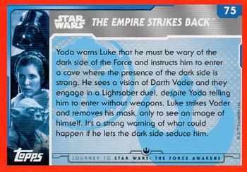 2015 Topps Star Wars Journey to the Force Awakens (UK version) #75 Luke is warned of the dark side Back