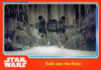 2015 Topps Star Wars Journey to the Force Awakens (UK version) #76 Yoda uses the Force Front