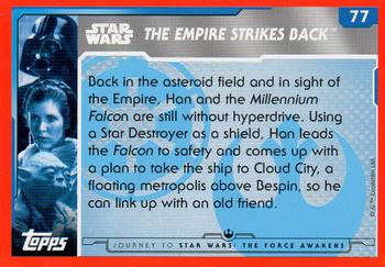 2015 Topps Star Wars Journey to the Force Awakens (UK version) #77 The rebels head to Cloud City Back
