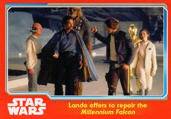 2015 Topps Star Wars Journey to the Force Awakens (UK version) #79 Lando offers to repair the Millennium Falcon Front