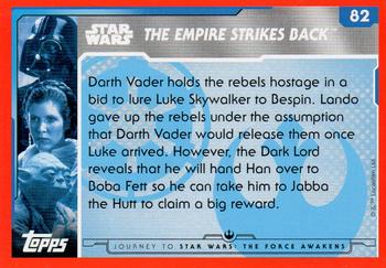 2015 Topps Star Wars Journey to the Force Awakens (UK version) #82 Han to be given to Boba Fett Back
