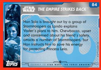 2015 Topps Star Wars Journey to the Force Awakens (UK version) #84 Han learns his fate Back