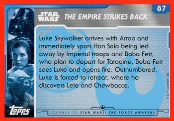 2015 Topps Star Wars Journey to the Force Awakens (UK version) #87 Luke and R2-D2 arive Back