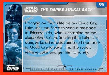 2015 Topps Star Wars Journey to the Force Awakens (UK version) #95 Luke calls for Princess Leia Back