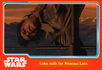 2015 Topps Star Wars Journey to the Force Awakens (UK version) #95 Luke calls for Princess Leia Front