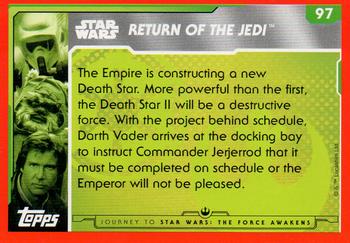 2015 Topps Star Wars Journey to the Force Awakens (UK version) #97 Constructing a new Death Star Back