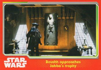 2015 Topps Star Wars Journey to the Force Awakens (UK version) #104 Boushh approaches Jabba's trophy Front