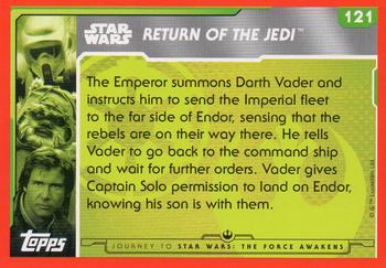 2015 Topps Star Wars Journey to the Force Awakens (UK version) #121 The Emperors instructions Back